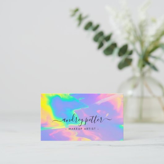 neon colors gemstone opal 名刺 (スタンド正面)
