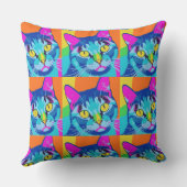 Neon colors, pop art vibes, bold and young  クッション (裏面)