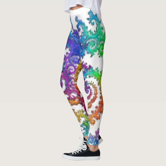 Neon Cosmos Spiral Leggings レギンス (左)