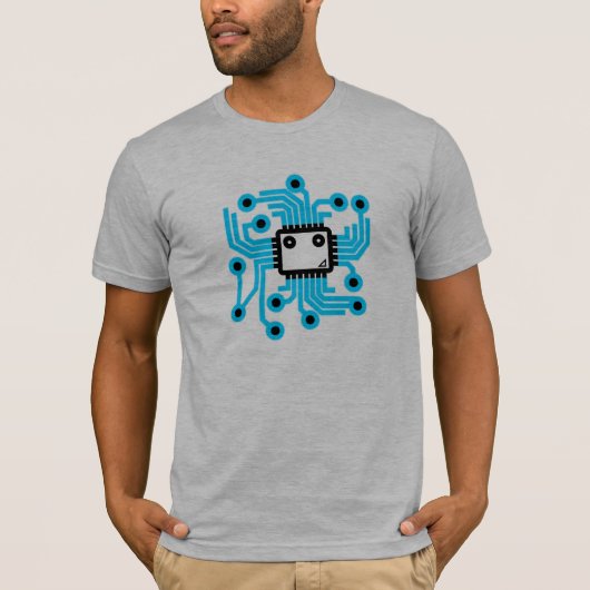 Neon CPUコンピュータチップ Tシャツ (正面)