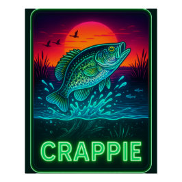 Neon Crappie Poster ポスター