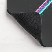 ​Neon Cyber-Katana: Digital Blade Tech mousepad  マウスパッド (コーナー)