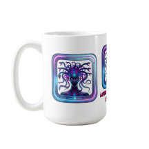 Neon Cyber Medusa – 未来的なゴルゴンアート