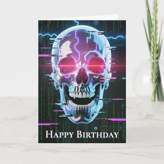 Neon Cyber Skull: Digital Overlord カード (正面)