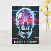 Neon Cyber Skull: Digital Overlord カード (黄色い花)