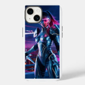 Neon Cyber Warrior iPhoneケース – 未来的なSci-Fi Case-Mate iPhoneケース (裏面)