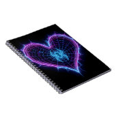 Neon Cyber‑Web Heart Stationery & Gifts ノートブック (右側)