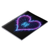 Neon Cyber‑Web Heart Stationery & Gifts ノートブック (左側)