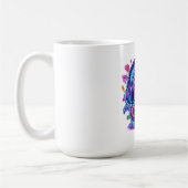 Neon Cyberpunk Gamer Brain Level Up Controller コーヒーマグカップ (左)