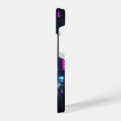 Neon Cyberpunk Glitch Anime iPhone Case iPhoneケース (左側面)