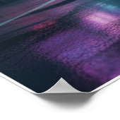 Neon Cyberpunk Operative – Futuristic City Poster  ポスター (角)