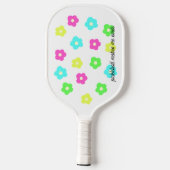 Neon Daisy Print Pickleball Paddle ピックルボールラケット (裏面)