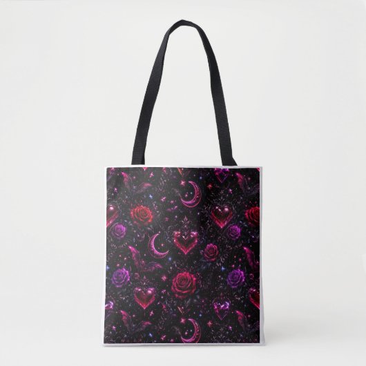 Neon Dark Love Halloween Tote Bag トートバッグ (正面)