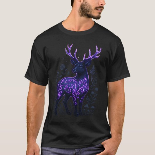 Neon Deer Runes Tシャツ (正面)