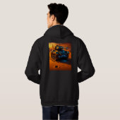 Neon Desert Tank Hoodie – Futuristic Sci-Fi Combat パーカ (裏面フル)