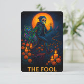 Neon Dia de los Muertos The Fool Tarot Card (スタンド正面)