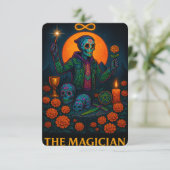 Neon Dia de los Muertos The Magician Tarot Card (スタンド正面)
