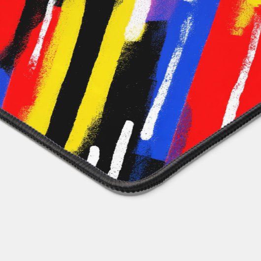 Neon Diagonal Stripe Speed Burst デスクマット (コーナー)