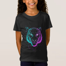 Neon digital tiger art