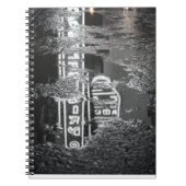 Neon Diner Reflection Rain Notebook ノートブック (正面)