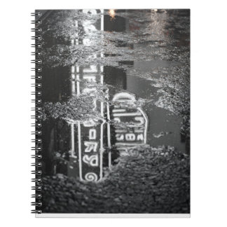 Neon Diner Reflection Rain Notebook ノートブック