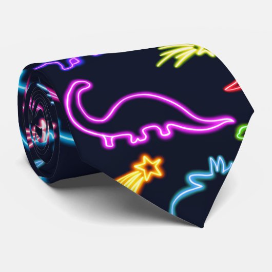 Neon Dinosaurs ネクタイ (ロール)