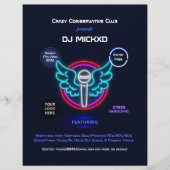 Neon DJ Music and Dance Gig Flyer チラシ (正面)