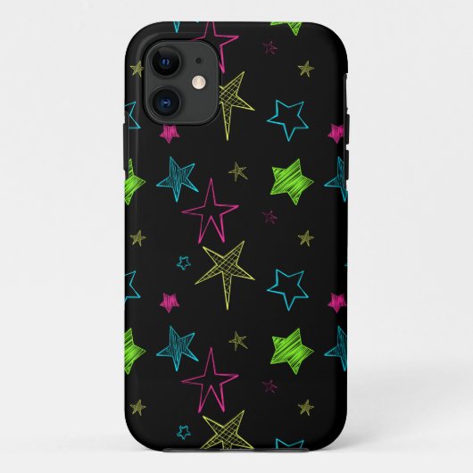 Neon Doodle Stars iPhone 5/5Sケース Case-Mate iPhoneケース (裏面)