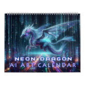 Neon Dragon AI Art カレンダー (カバー)