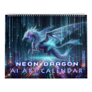 Neon Dragon AI Art カレンダー