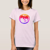 Neon Dragon women pale pink T-shirt Tシャツ (正面)