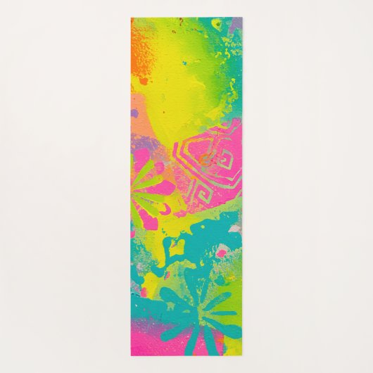 Neon Dreams Abstract ヨガマット (裏面)