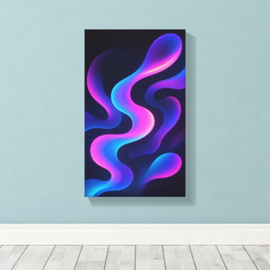 Neon Dreams Abstract Wall Art | Modern Colorful キャンバスプリント (インサイチュ (ウッドフロア))