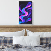 Neon Dreams Abstract Wall Art | Modern Colorful キャンバスプリント (インサイチュ (寝室))
