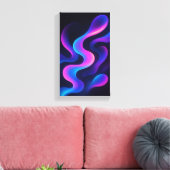 Neon Dreams Abstract Wall Art | Modern Colorful キャンバスプリント (インサイチュ (リビング))