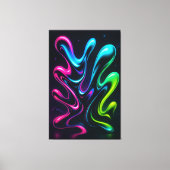 Neon Dreams II Abstract Canvas | Chrome Wall Art キャンバスプリント (正面)