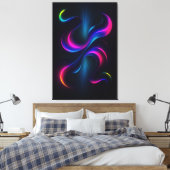 Neon Dreams III Metal Wall Art | Modern Abstract キャンバスプリント (インサイチュ (寝室))