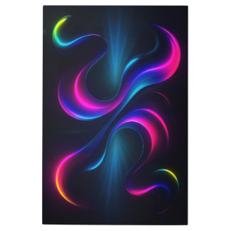 Neon Dreams III Metal Wall Art | Modern Abstract メタルプリント