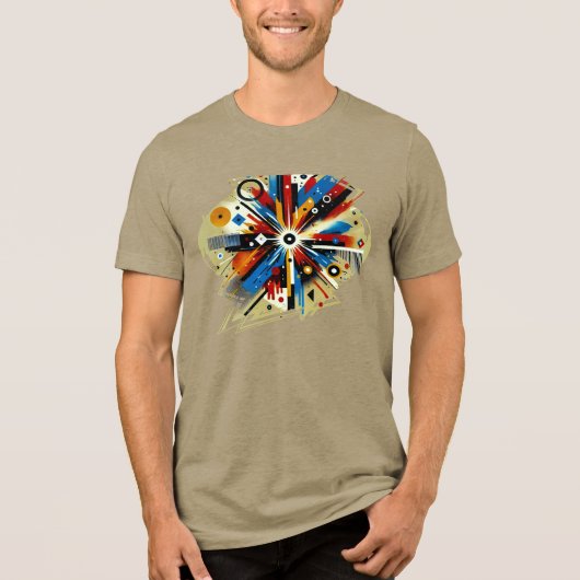 Neon Dreamscape – デジタルアートTシャツ トライブレンドＴシャツ (正面)