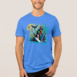 Neon Dreamscape – デジタルアートTシャツ トライブレンドTシャツ