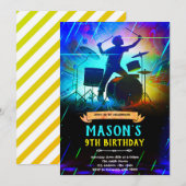 Neon drum birthday party Invitation 招待状 (正面/裏面)