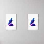 Neon Eagle on Glowing Rock – Cyberpunk Style (正面)