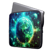Neon Earth and Her Siblings on 15" Electronics Bag ラップトップスリーブ (正面左)