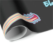 Neon Electric Guitar Retro 80s Rock Music ラッピングペーパー (ロールコーナー)