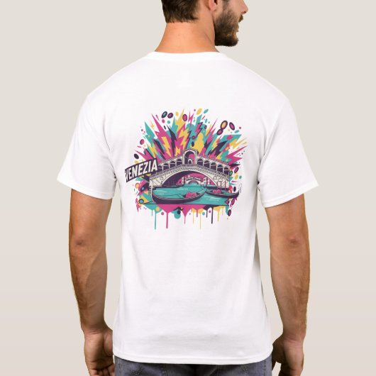 Neon Electric Venezia Pop Art Tシャツ (裏面)