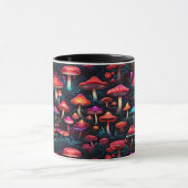 Neon Enchanted Mushroom Forest Mug マグカップ (中央)