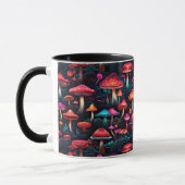 Neon Enchanted Mushroom Forest Mug マグカップ (左)