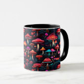 Neon Enchanted Mushroom Forest Mug マグカップ (正面右)