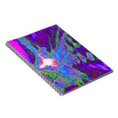 Neon Energy Burst – Abstract Spiral Notebook ノートブック (右側)