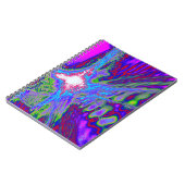 Neon Energy Burst – Abstract Spiral Notebook ノートブック (左側)